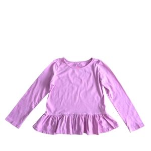 Children's Place Girls Purple Long Sleeve Top Cotton Size 5T